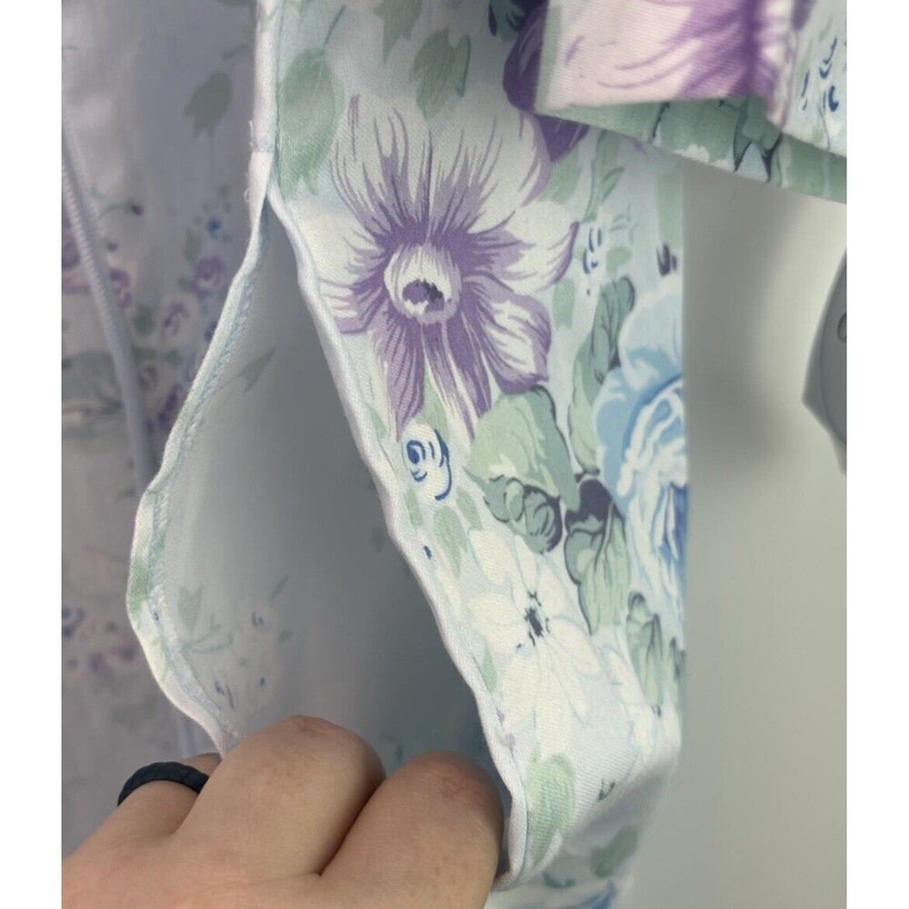 NWT Miss Elaine Zip Front Floral Nightgown Robe Pockets Size Medium - Picture 9 of 11